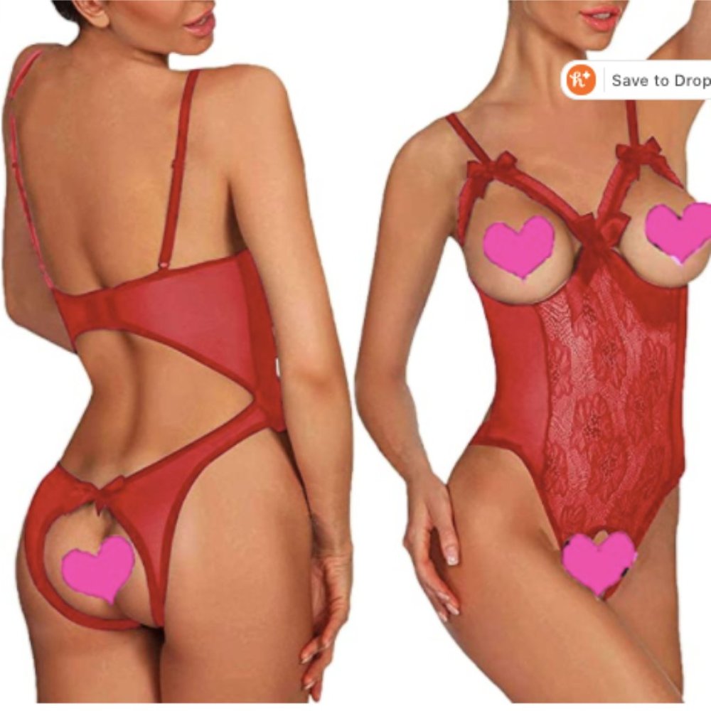 Sexy Teddy Lingerie, Wine Red